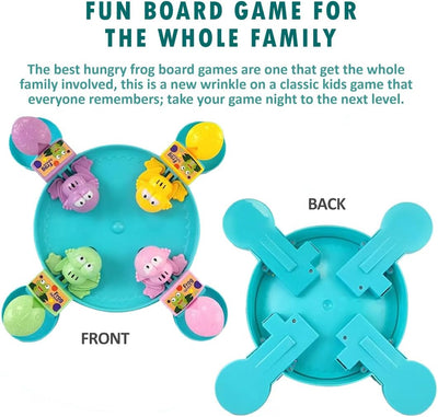 Fidtoy Hungry Frog Eat Bean Family Board Game for Kids Fast Reflex Indoor Multiplayer Play
