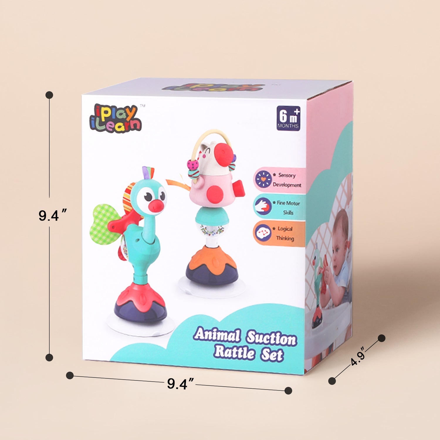 Hochet ventouse Fidtoy pour bébés de 6 mois et plus