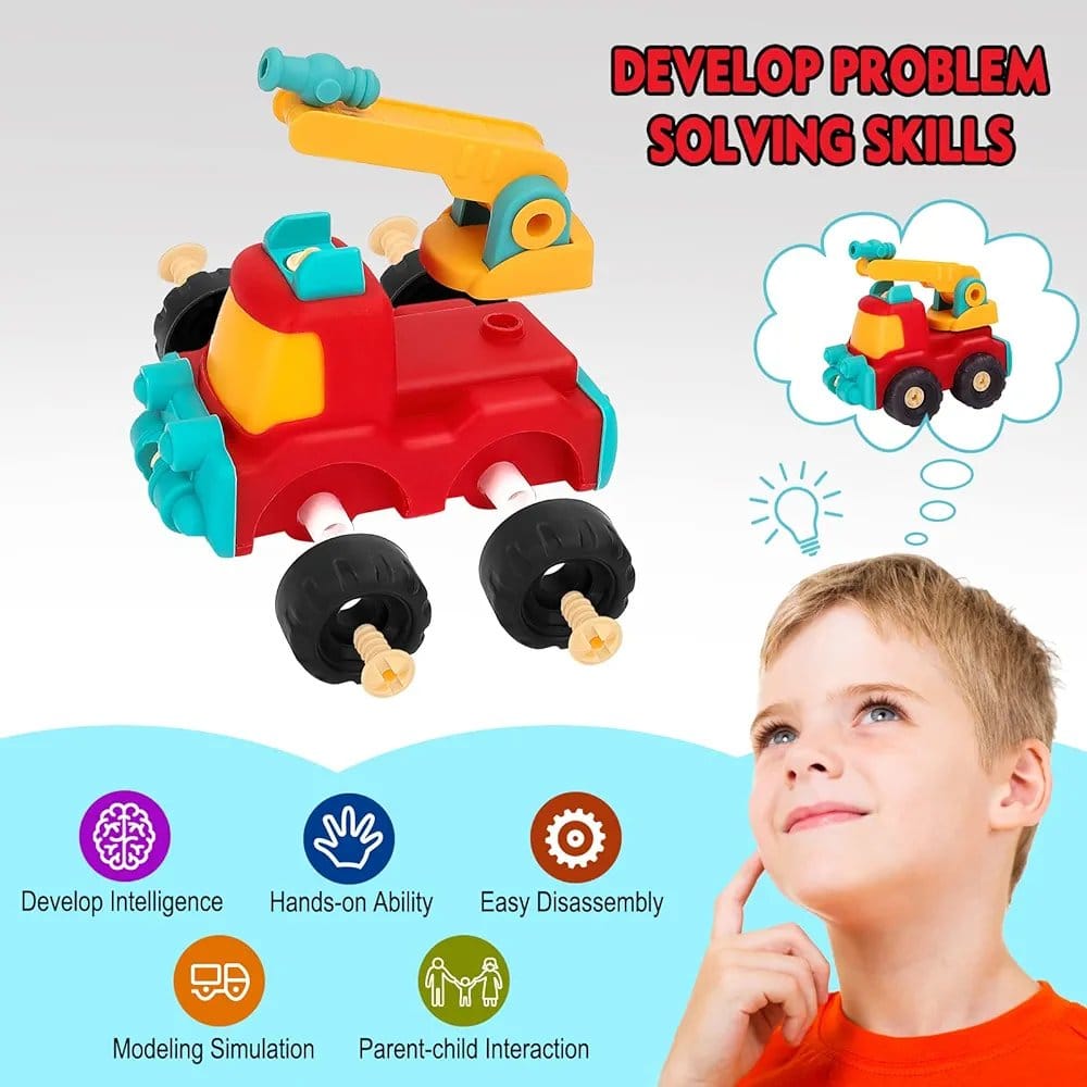 Juego de 2 vehículos para armar DIY, vehículo aleatorio - 82G