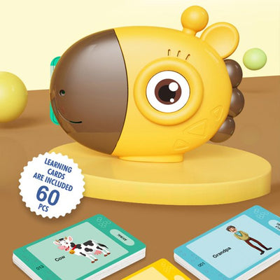 Lecteur d'apprentissage de cartes flash en forme de girafe amusante - 298
