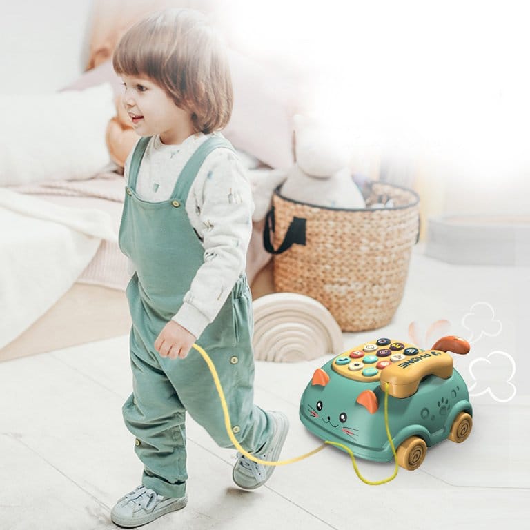 Ensemble de téléphones à tirer pour enfants - Activité d'apprentissage amusante - 215