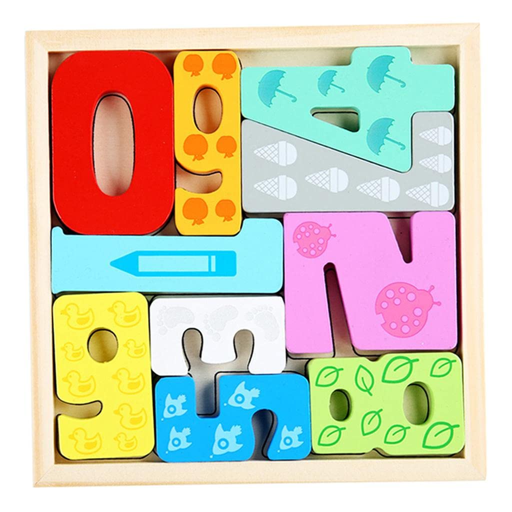 Fidtoy Tangram en bois - Jouet éducatif de chiffres pour les tout-petits Apprentissage précoce des mathématiques Puzzle Montessori