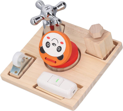 Juguete Montessori Fidtoy Busy Board para niños pequeños, tablero sensorial de madera para emparejar formas, juguete de aprendizaje de habilidades motoras finas, rompecabezas educativo, juguete silencioso de viaje