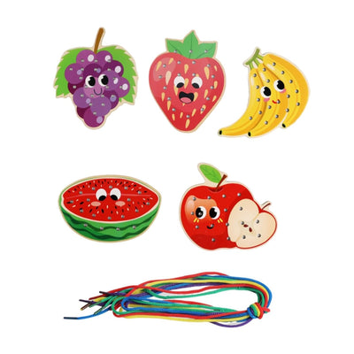 Lacing Cards for Preschoolers and Kids Motor Skills Toys Wooden Sewing Cards Style D|Other Educational Toys|Toys & Hobbies