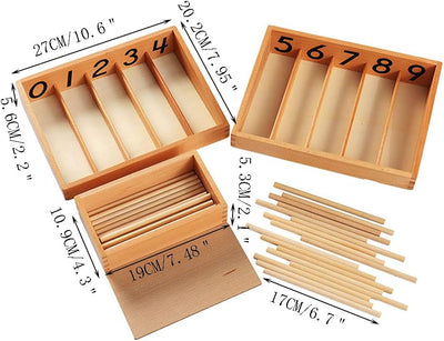 Fidtoy Montessori Spindle Box Counting Toy for Early Math