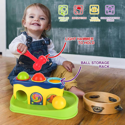 Jouet à marteler Fidtoy pour les tout-petits de 12 mois et plus