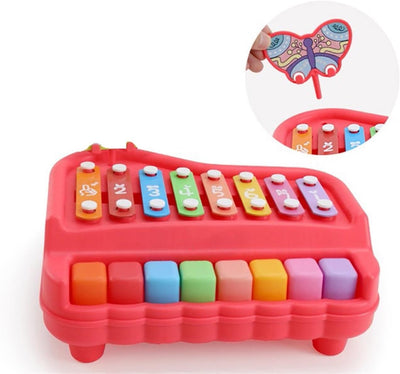 Fidtoy Piano Musical Xylophone 2 en 1 – Jouet Musical Éducatif à 8 Notes pour Tout-Petits