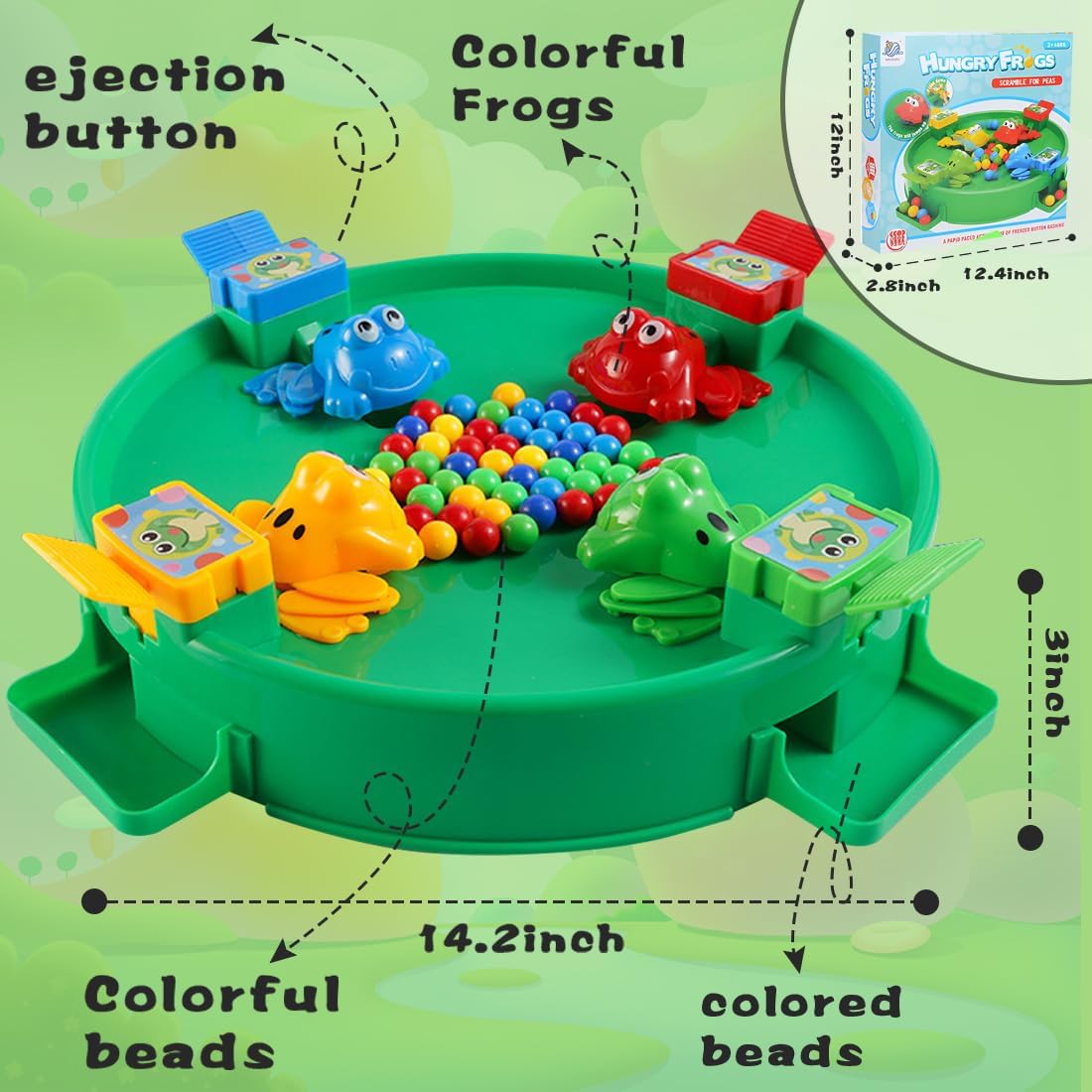 Juego familiar interactivo para atrapar cuentas Rana Hambrienta - 111