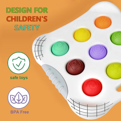 Juguete sensorial Dimple Digits, juguete sensorial Pop It con números y formas, juguetes sensoriales Dimple Poppers para niños pequeños de 1 a 3 años, juguete sensorial Dimple Poppers para aprender números