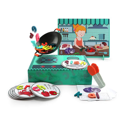 Fidtoy Jouet en bois Alphabet orthographique pour enfants Jeu d'association de lettres d'apprentissage préscolaire