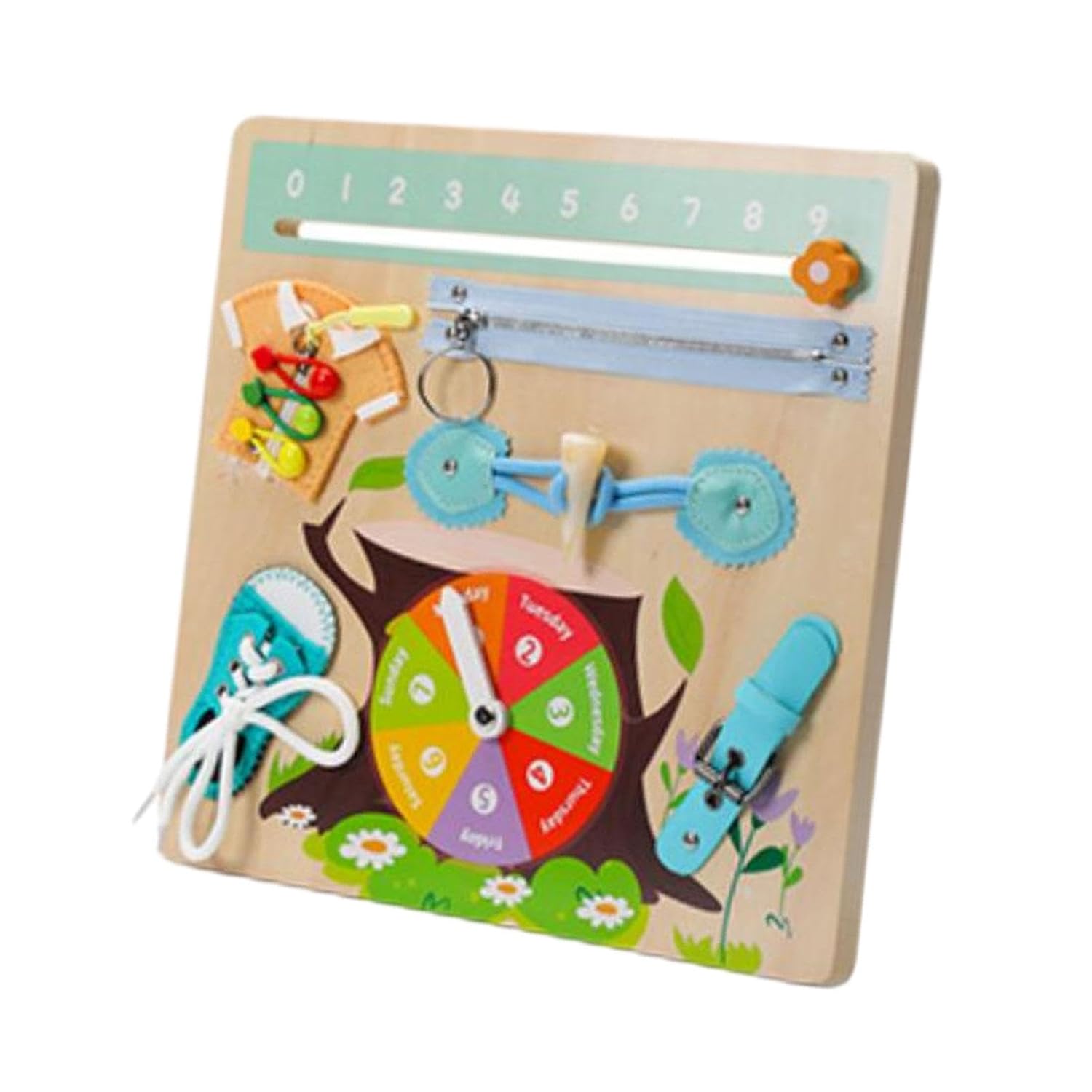 Tablero de actividades de madera Juguete Montessori para regalo de cumpleaños para niños Avión de viaje Estilo B | Educativo | Otros juguetes educativos