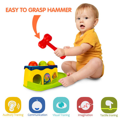Jouet à marteler Fidtoy pour les tout-petits de 12 mois et plus