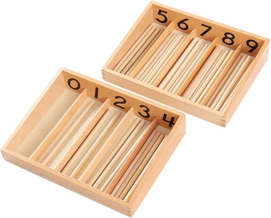 Fidtoy Montessori Spindle Box Counting Toy for Early Math