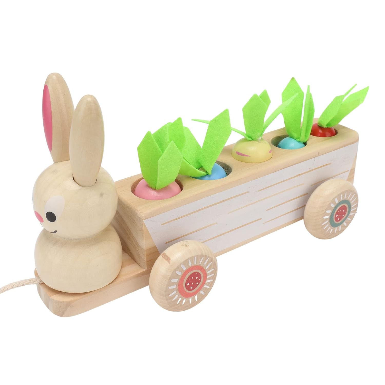 Fidtoy Jouet Montessori Carotte Animale | Jouet d'apprentissage de la motricité fine et de la reconnaissance des couleurs pour les tout-petits