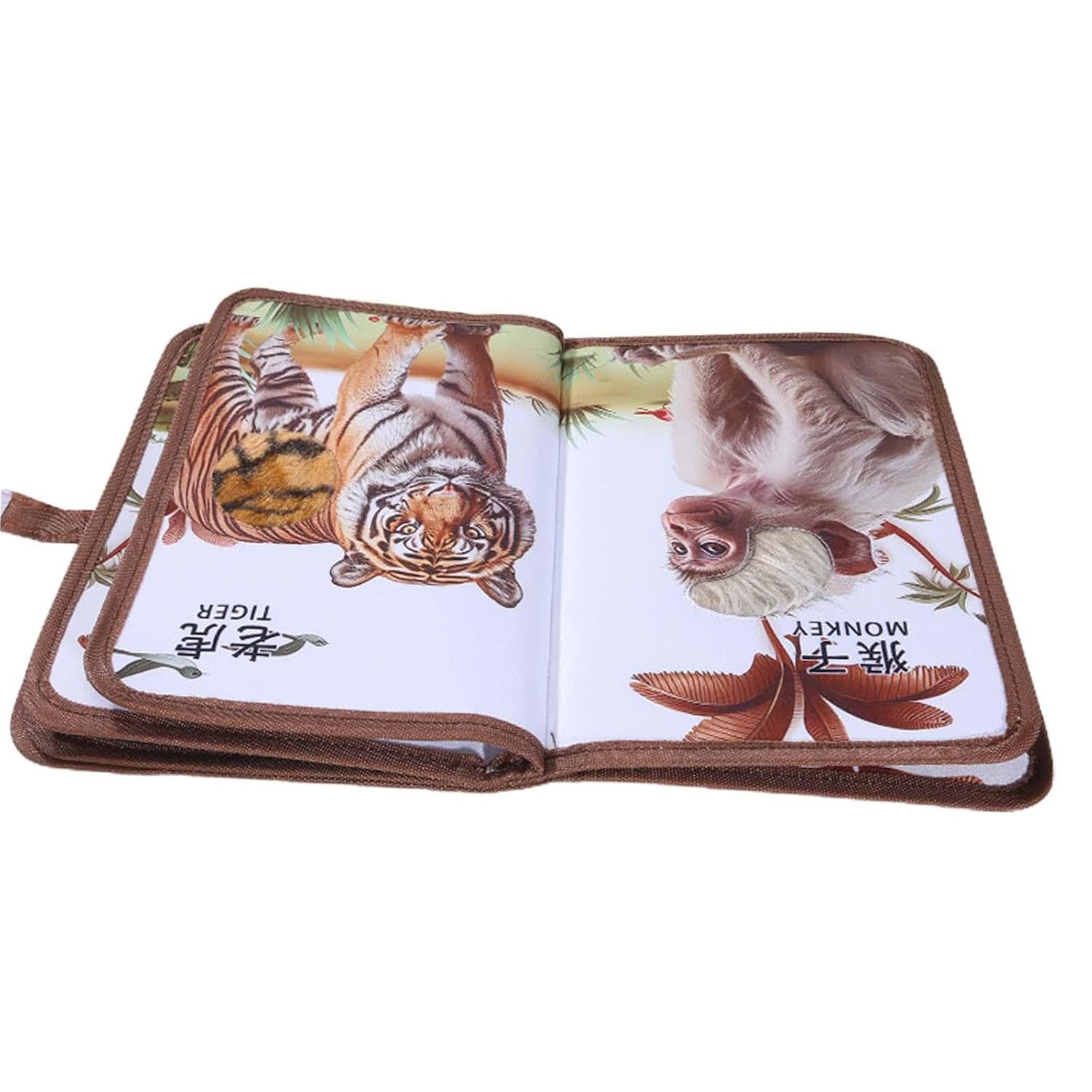 Libro sensorial táctil y de texturas de animales salvajes - 360