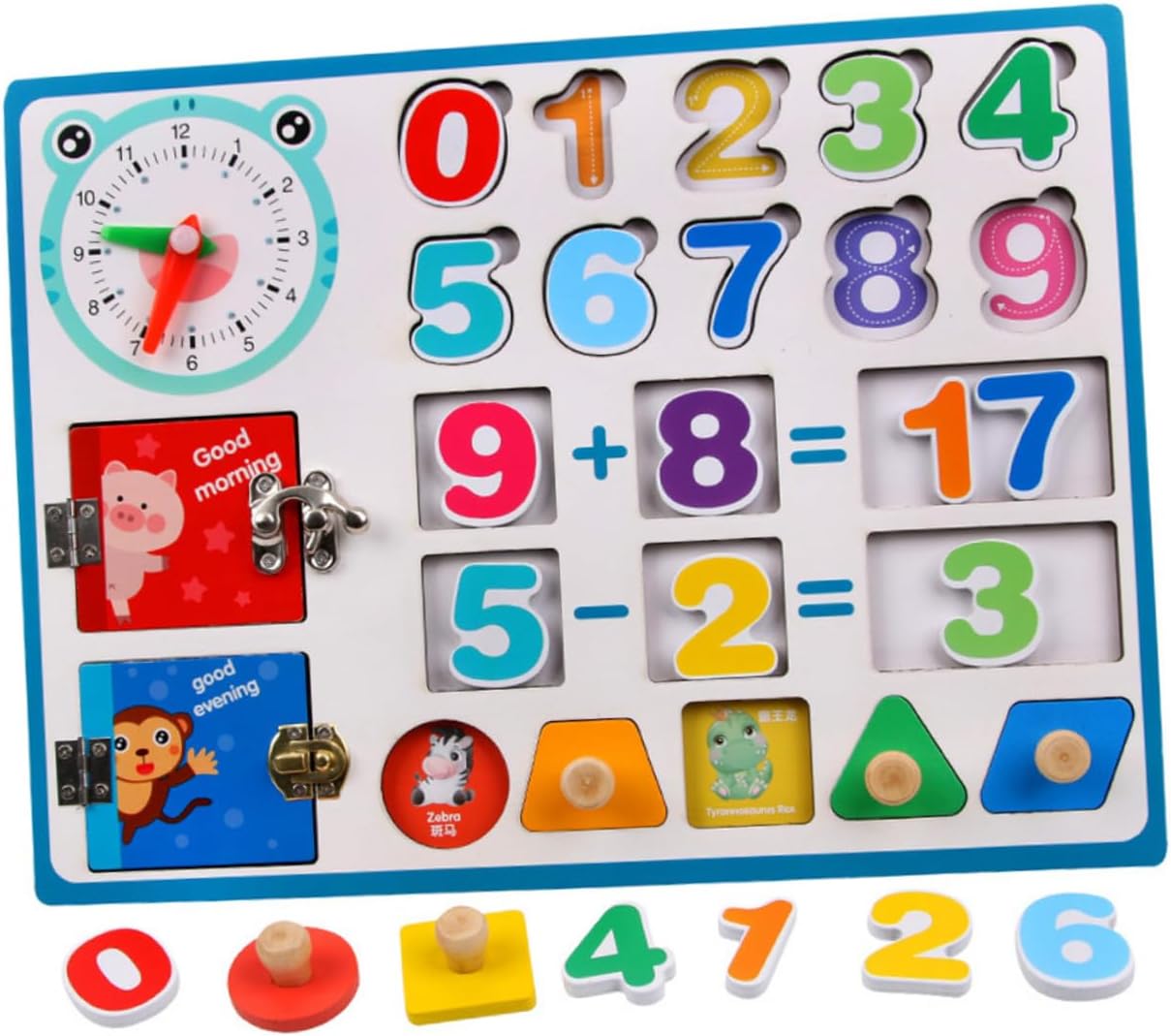 DECHOUS Juguete de Aprendizaje de Matemáticas de Madera, Juguete Educativo de Suma y Resta para el Desarrollo de la Inteligencia