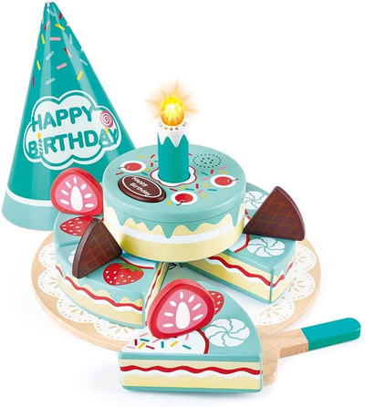 Fidtoy Interactive Birthday Cake Toy Light Sound Pretend Play Set