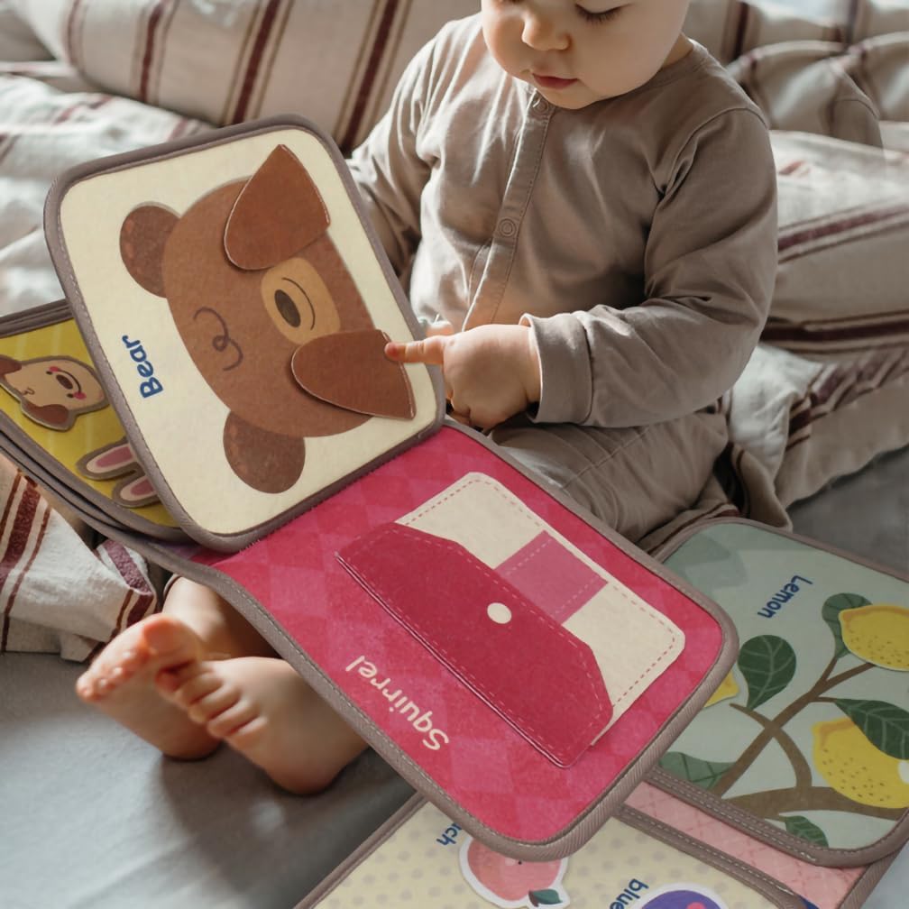 Libro interactivo de actividades Montessori Fidtoy Stick & Learn para niños pequeños de 1 a 4 años