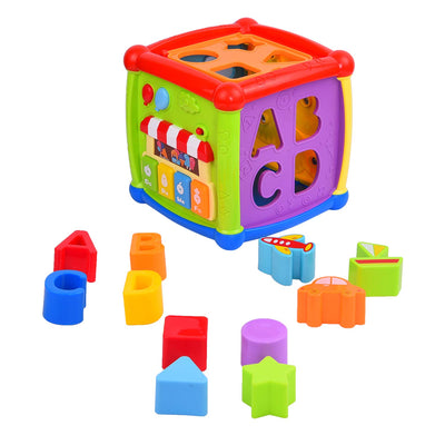 Cube d'activités à formes Huanger avec piano - 520