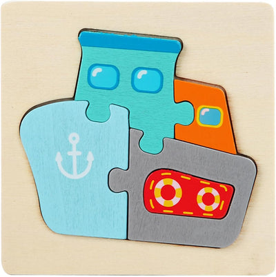 Fidtoy Puzzle en bois Forme et apprentissage Montessori pour les tout-petits