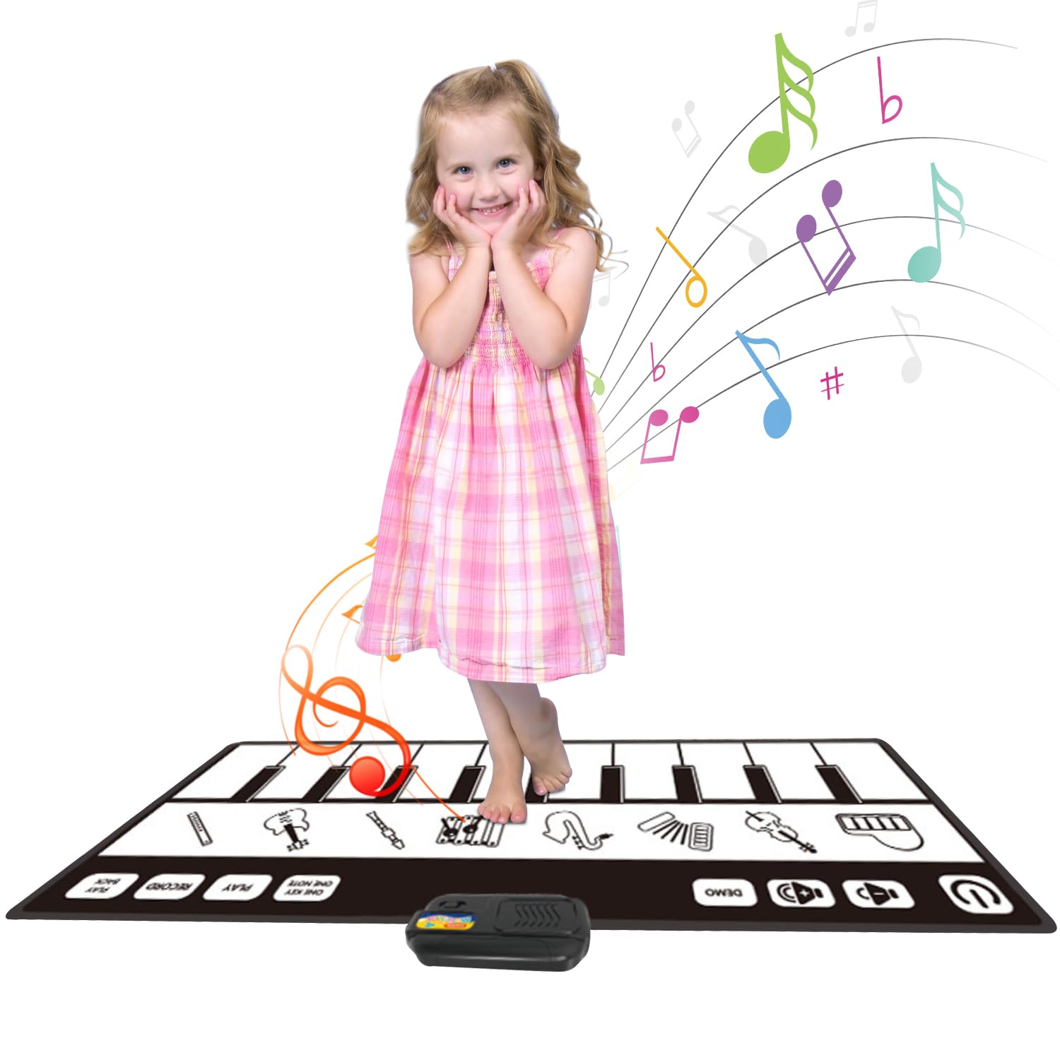 Tapis de danse musical Fidtoy – Tapis de sol musical interactif pour enfants