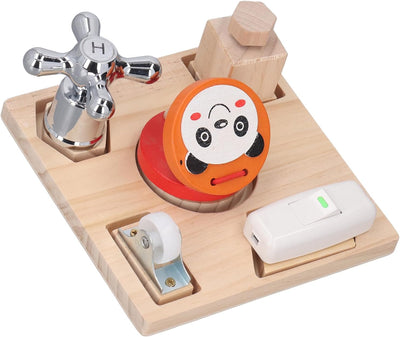 Juguete Montessori Fidtoy Busy Board para niños pequeños, tablero sensorial de madera para emparejar formas, juguete de aprendizaje de habilidades motoras finas, rompecabezas educativo, juguete silencioso de viaje