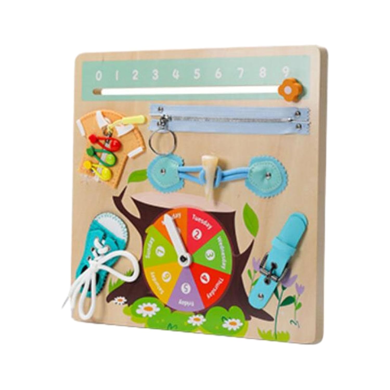 Tablero de actividades de madera Juguete Montessori para regalo de cumpleaños para niños Avión de viaje Estilo B | Educativo | Otros juguetes educativos