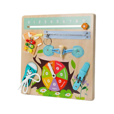 Tablero de actividades de madera Juguete Montessori para regalo de cumpleaños para niños Avión de viaje Estilo B | Educativo | Otros juguetes educativos