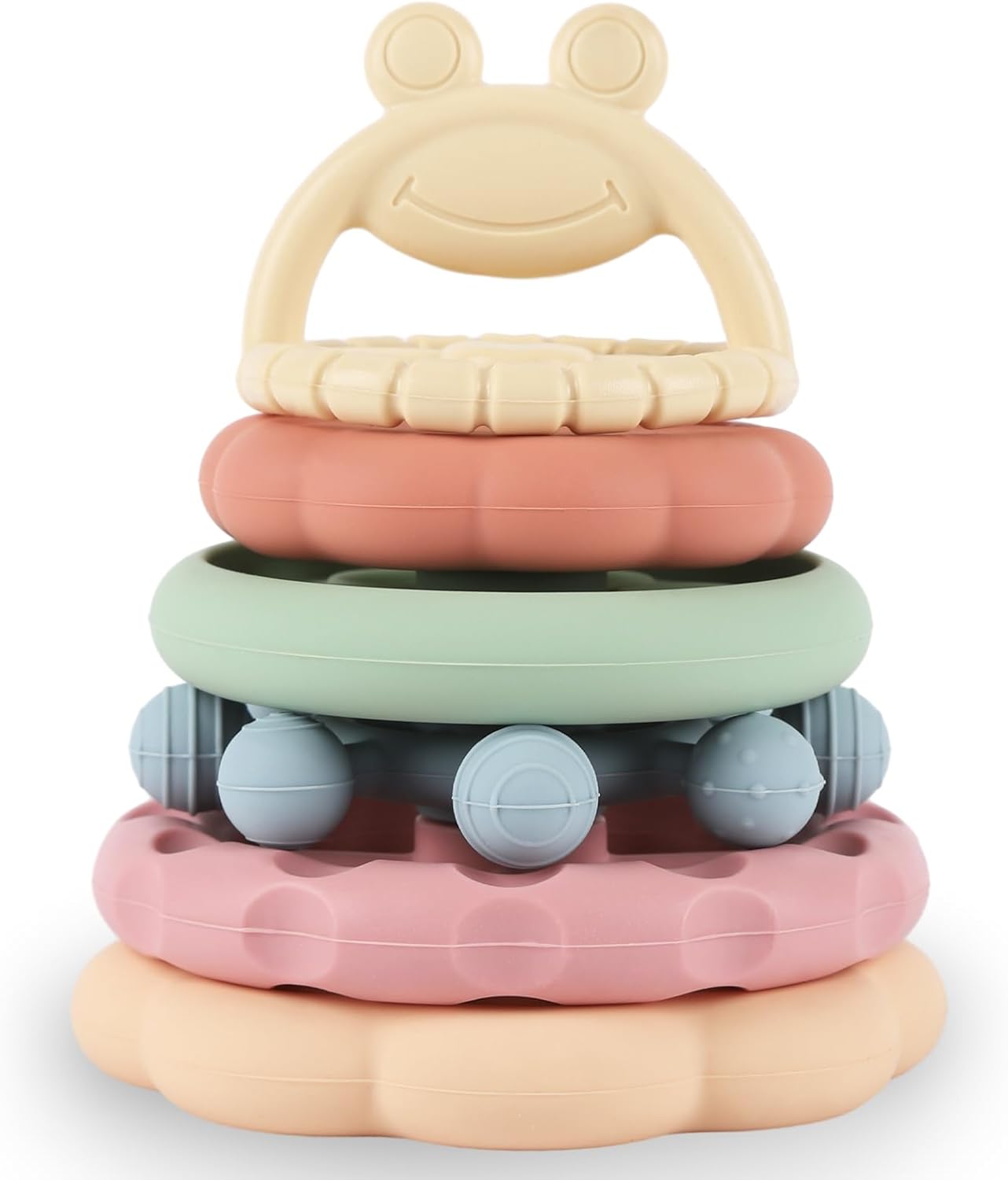 Fidtoy Montessori Jouet de dentition empilable pour bébés