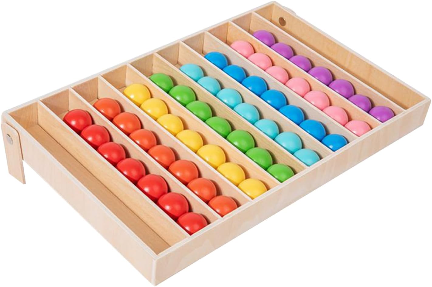 Jouet de tri des couleurs, jouet éducatif en bois ClinChild, jeu de tri de balles pour garçons et filles, salle de classe, école à la maison, maternelle, accessoire de voyage Holy Hosiery Stick, adapté à la motricité fine