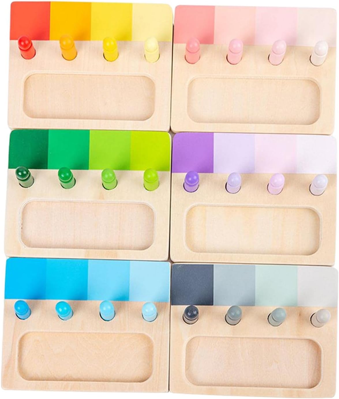 Jeu de pions en bois Fidtoy – Jouet d'apprentissage des formes et des couleurs Montessori pour les tout-petits