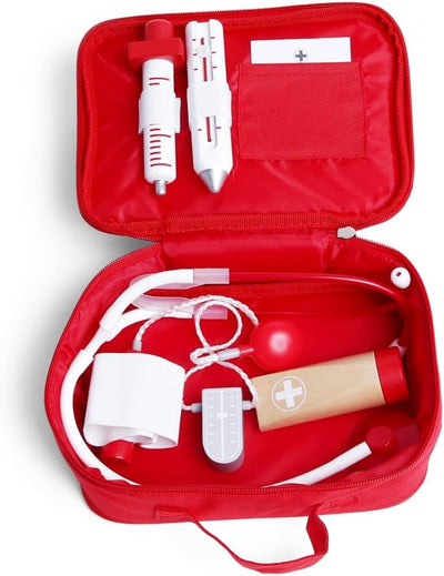 Fidtoy Kit de jeu de médecin pour enfants, en bois, pour jeu de rôle médical