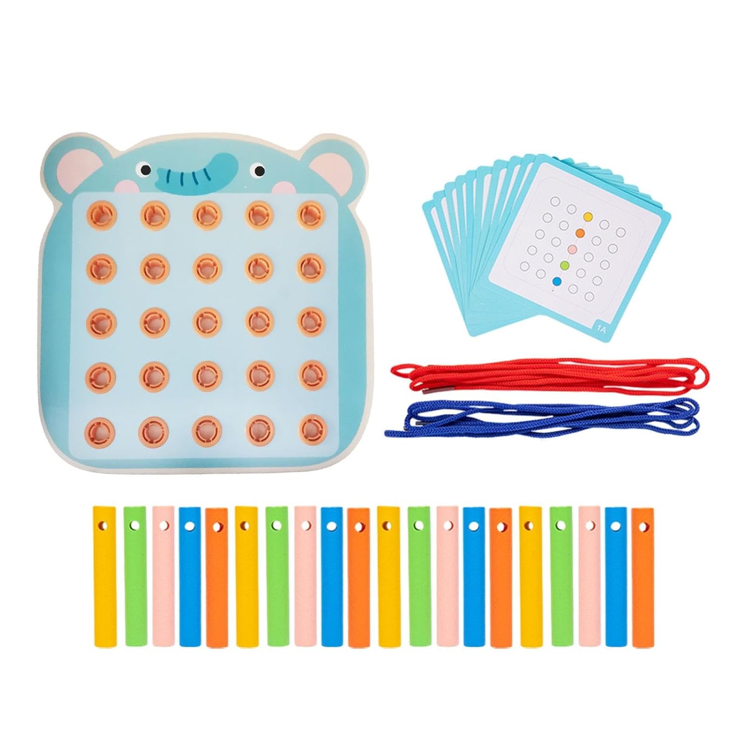 bnf Juguete de enhebrar con cordones y tarjetas, juguete de viaje para coche, edad 3 4 5 6, avión, bebé elefante | Juguetes para bebé | Juguetes de desarrollo para bebé