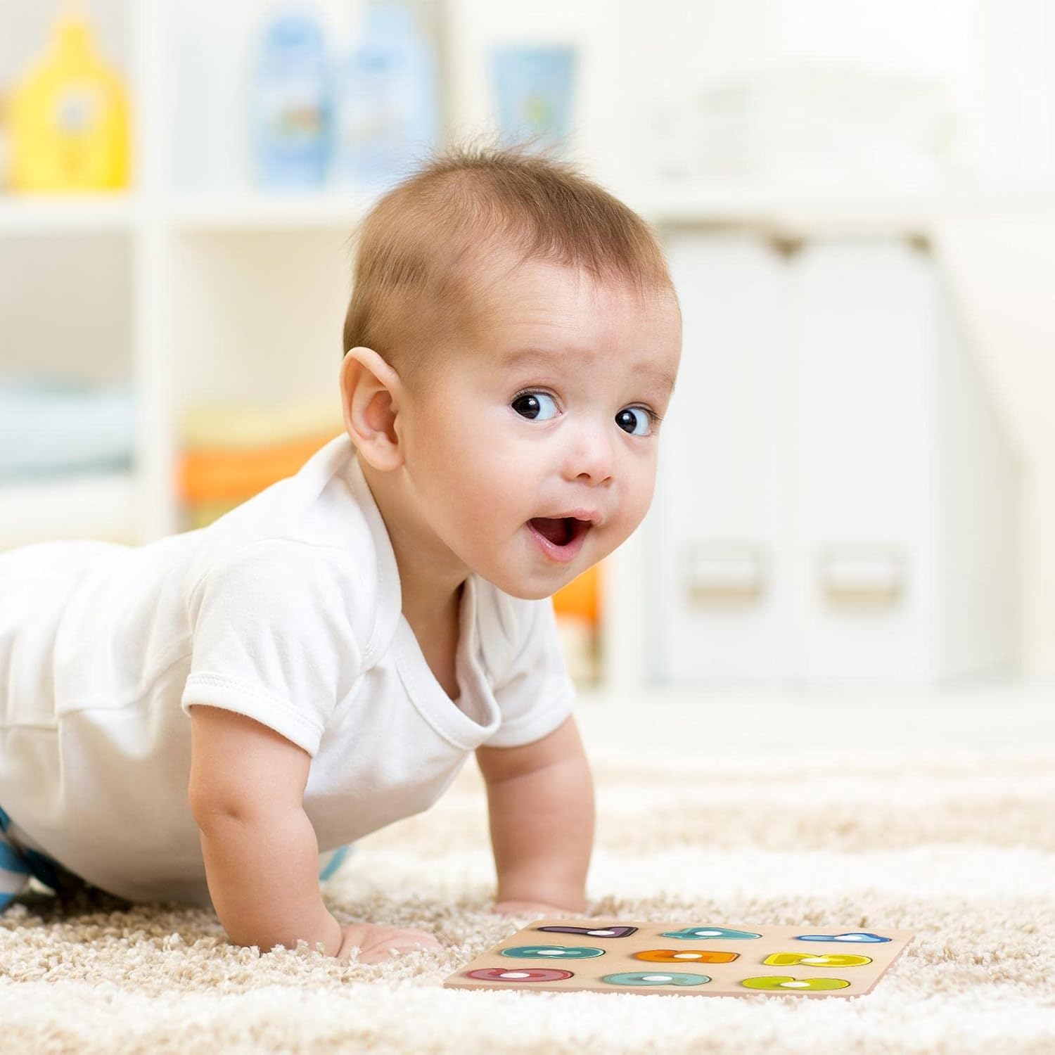 Rompecabezas de números de madera, tablero de juguete educativo de números/formas, juguetes para clasificar formas, actividades de aprendizaje preescolar para niños pequeños Delr