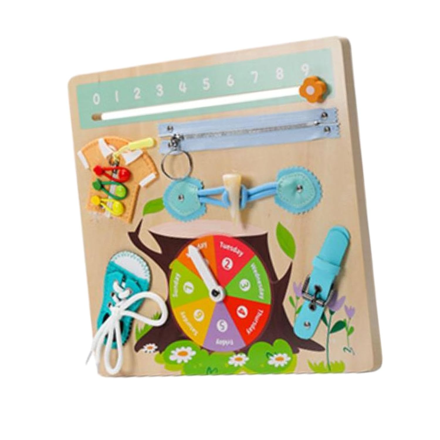 Tablero de actividades de madera Juguete Montessori para regalo de cumpleaños para niños Avión de viaje Estilo B | Educativo | Otros juguetes educativos