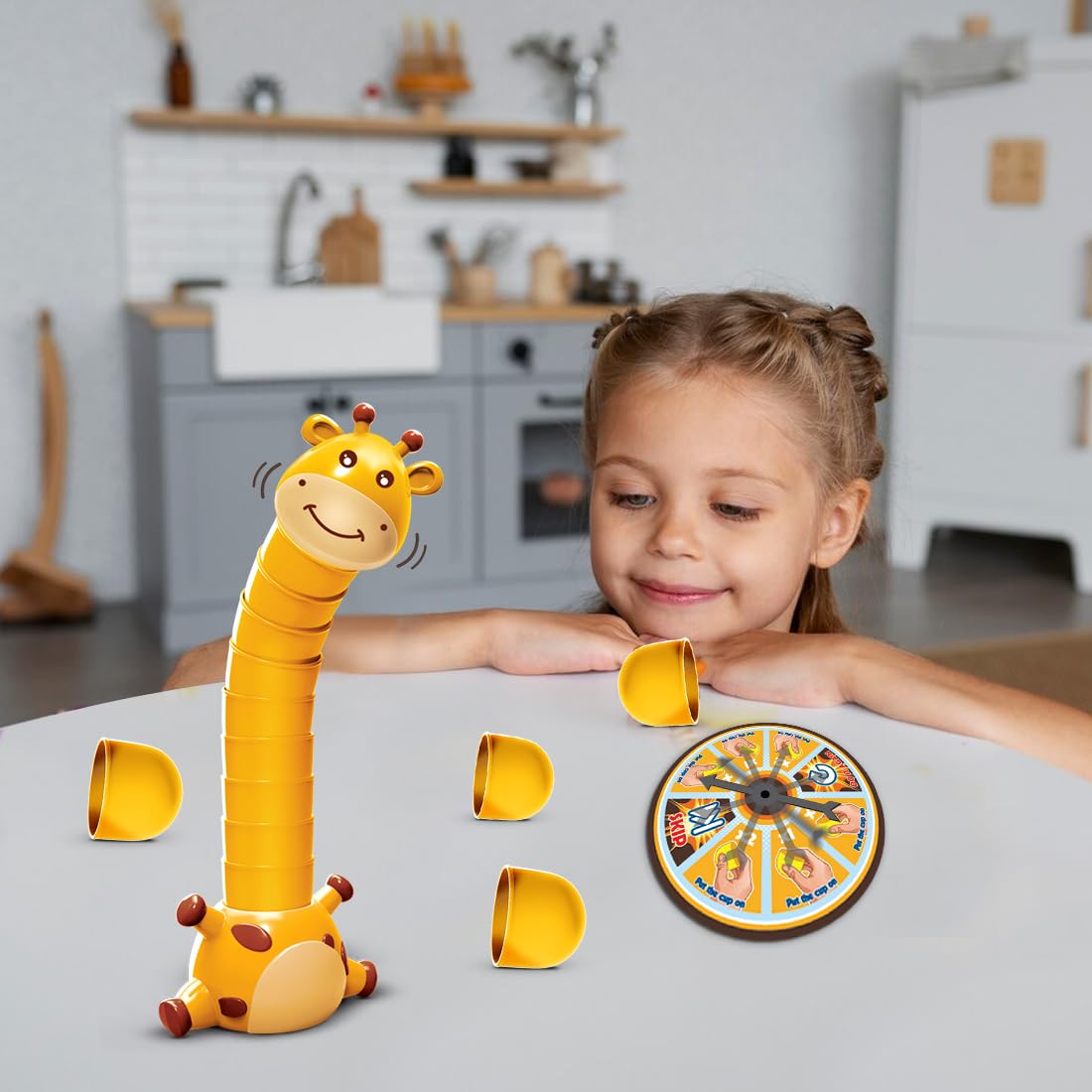 Juego Fidtoy Jirafa Cuello Apilamiento Animal Stack Attack para Niños