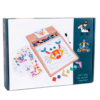 Puzle de Dibujo Magnético de Madera Multifuncional - 659