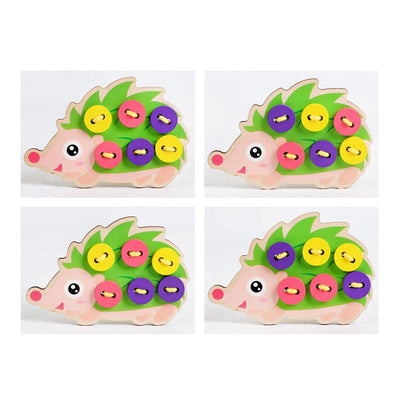 LOOM TREE® 2xJuguetes de Madera para Bebés con Cordones y Enhebrado, Botones para Coser, Ayudas Montessori para Niños