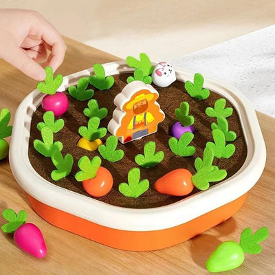 Juego de memoria de tirar zanahorias Fidtoy Radish Farm para niños