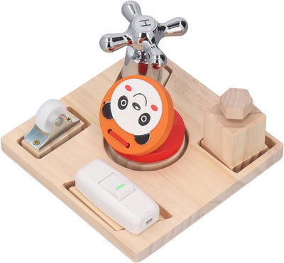 Juguete Montessori Fidtoy Busy Board para niños pequeños, tablero sensorial de madera para emparejar formas, juguete de aprendizaje de habilidades motoras finas, rompecabezas educativo, juguete silencioso de viaje