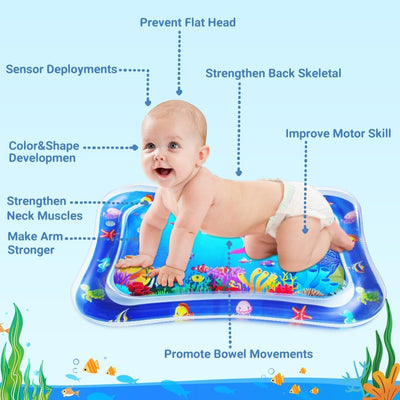 Fidtoy Tummy Time Water Mat for Babies 3-12 Months Sensory Play