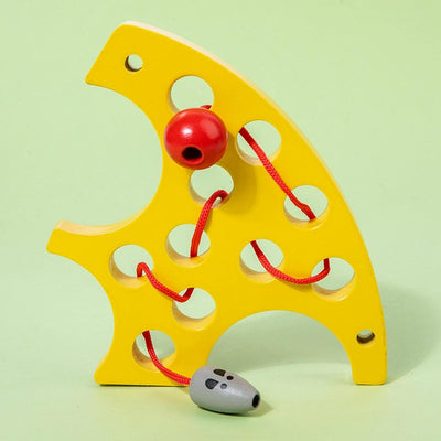 Cheese Threading Board Montessori Toys Kindergarten for Airplane Boys Kids