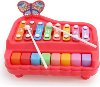 Fidtoy Piano Musical Xylophone 2 en 1 – Jouet Musical Éducatif à 8 Notes pour Tout-Petits