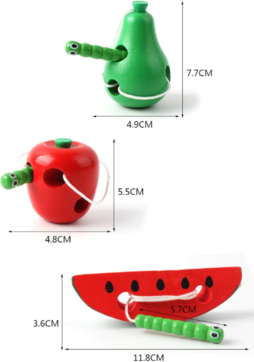 Jouets éducatifs en bois, Jouet à lacer, Jouet à lacer, Entraînement du bout des doigts, Capacité de coordination, Jouets en bois, 3 ans, Enfants, Fromage, Cadeau, Cadeau de naissance