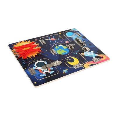 bnf® Tablero de madera con actividades, habilidad de aprendizaje educativo para niños de 2, 3, 4, 5 años Espacio|Juguetes y Hobbies | Educativos | Otros juguetes educativos