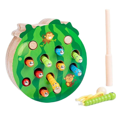 CALANDIS™ Juguetes de madera con cuentas Divertido juguete sensorial Bloques educativos para juegos Niños pequeños Sandía | Juguetes de desarrollo para bebés | Juguetes para bebés