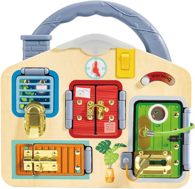 Fidtoy Montessori: Tablero de Actividades de Bloqueo y Desbloqueo para Niños Pequeños