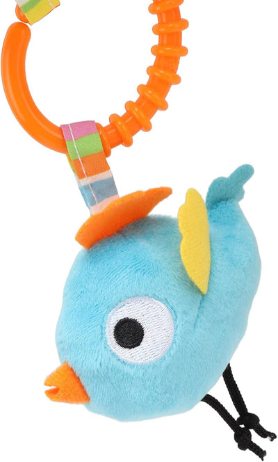 Fidtoy Baby Stroller Hanging Toy Plush Animal Sensory Rattle for Car Seat Crib and Infant Travel Play