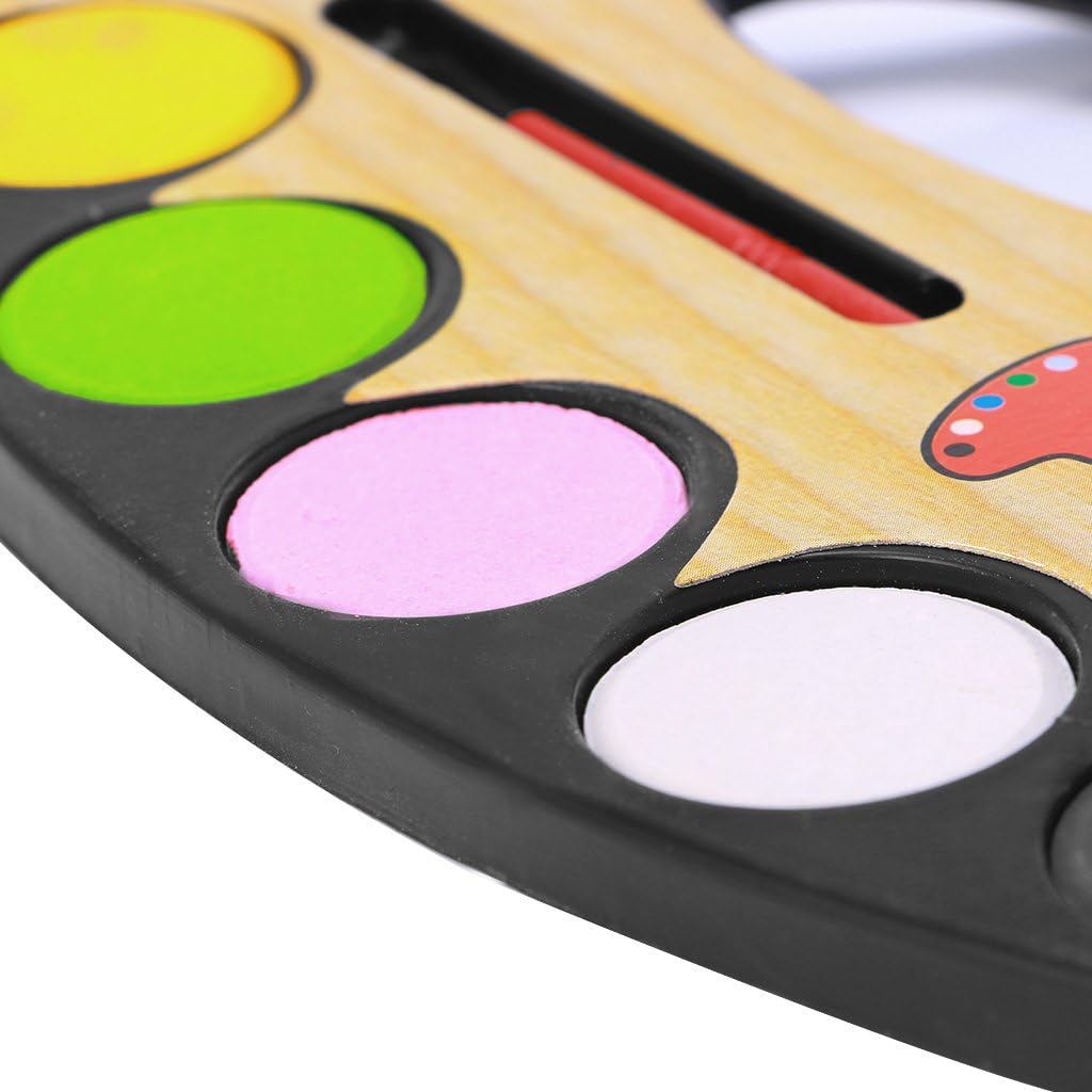 Fidtoy Plastic Artist Palette Kit 12 Colors Small Watercolor Paint Set with Brush for Kids Art Painting and Creative Drawing