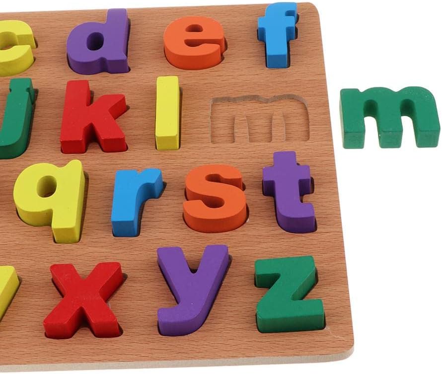 Tabla de madera 3D - Alfabeto en minúsculas